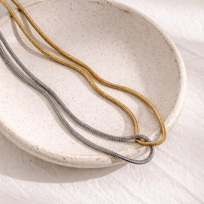 Lucienne Two - Tone Necklace - CLAYCALI