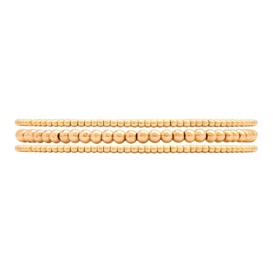 322 Gold Bead Bracelet Stack