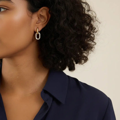 Clay Two Tone Double Hoops - CLAYCALI