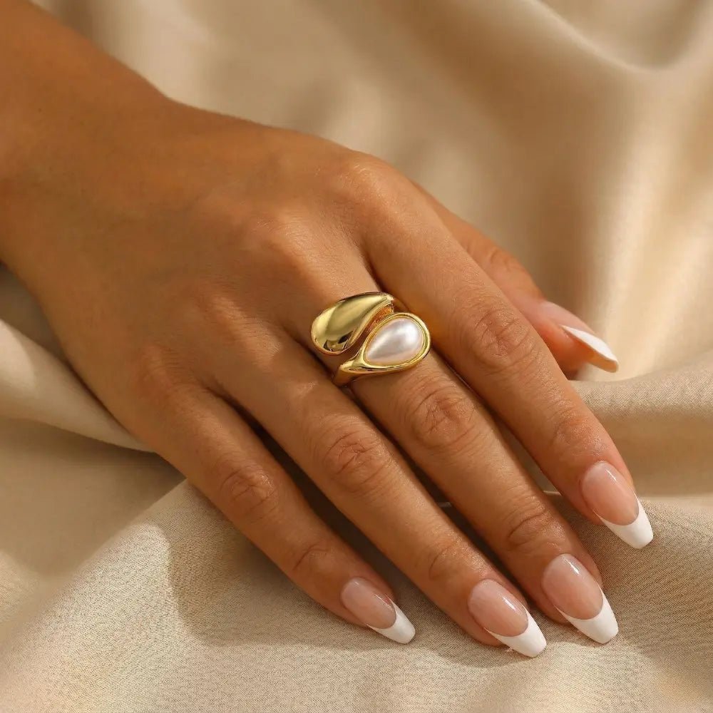 Lila Amber Pearl Ring - CLAYCALI