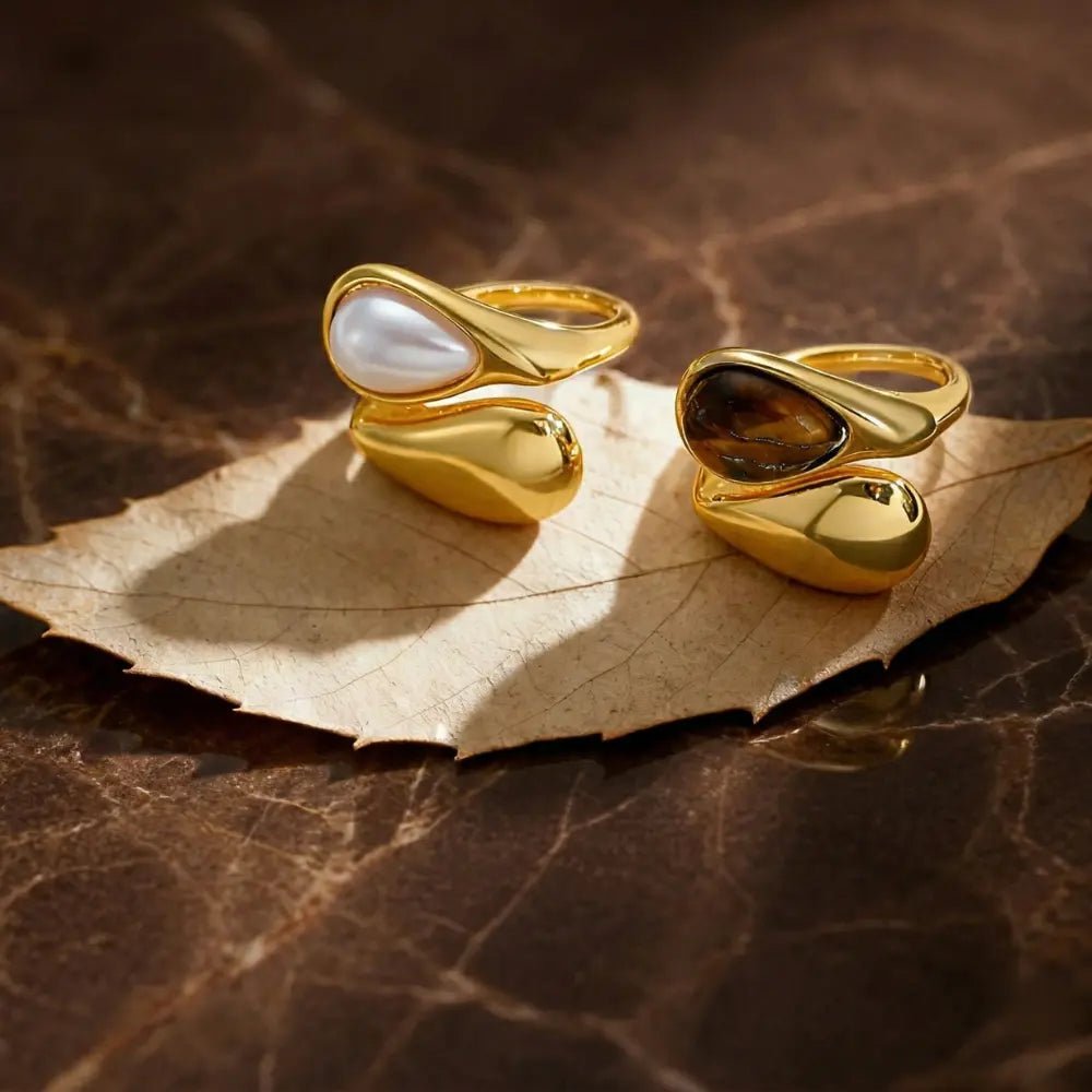 Lila Amber Pearl Ring - CLAYCALI