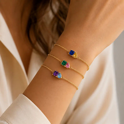 Everly Forever Duo Birthstone Bracelet - CLAYCALI