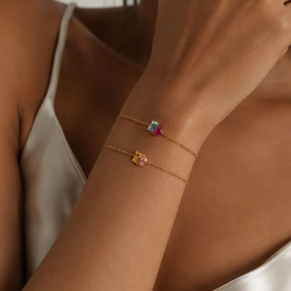 Everly Forever Duo Birthstone Bracelet - CLAYCALI