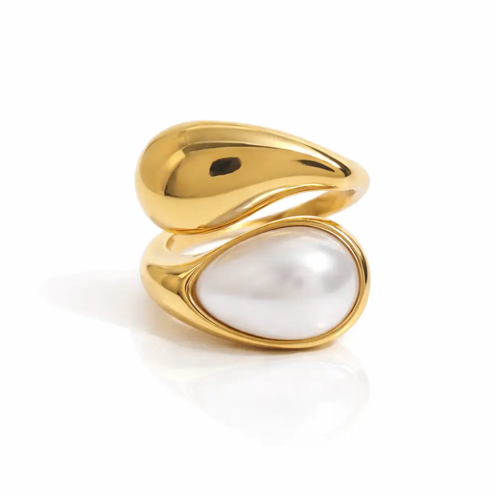 Lila Amber Pearl Ring - CLAYCALI