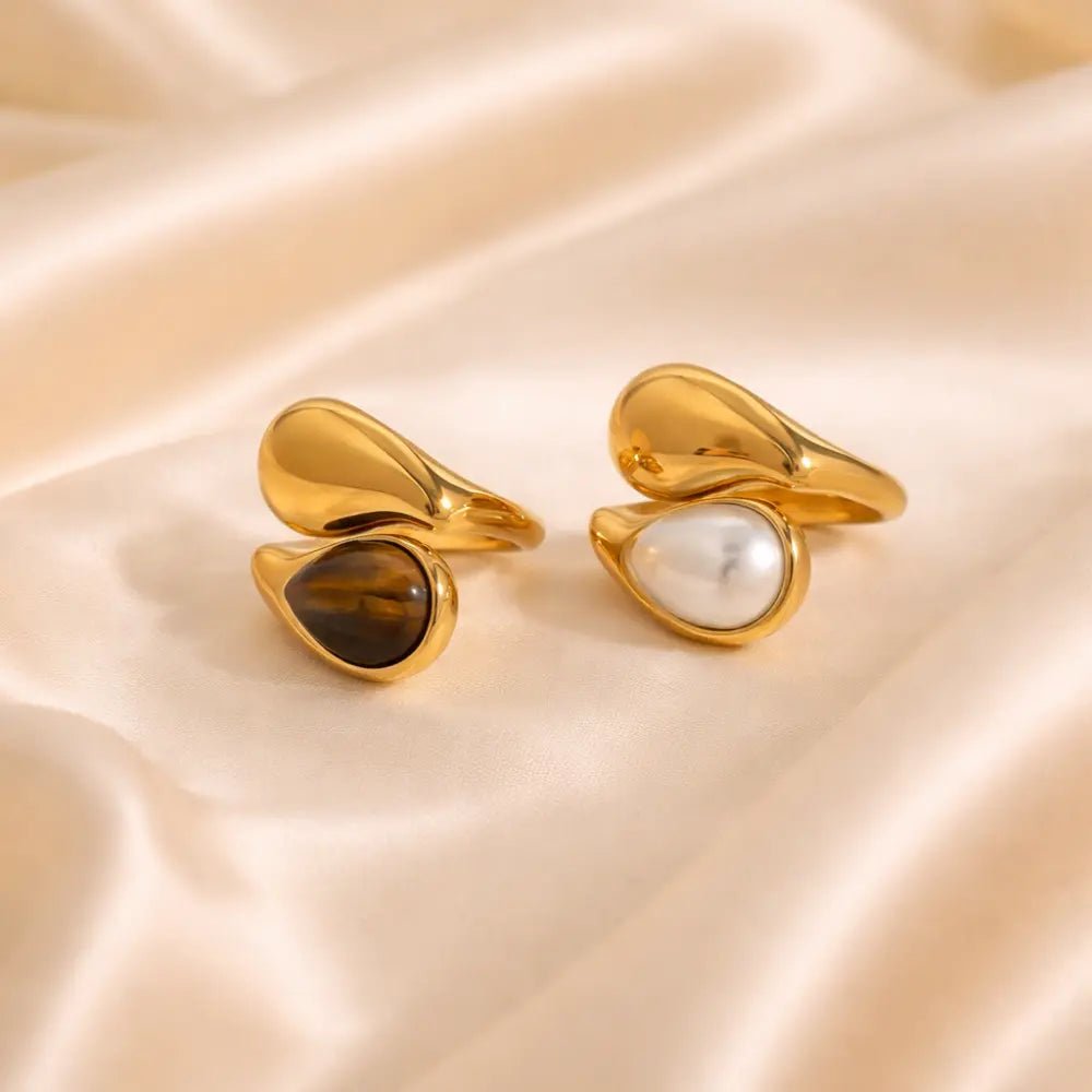 Lila Amber Pearl Ring - CLAYCALI