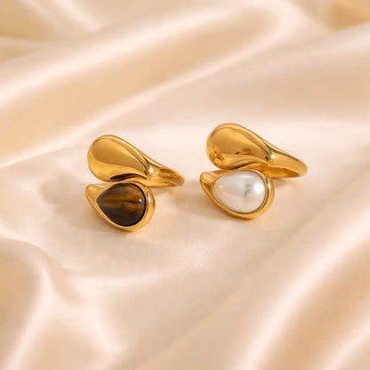 Lila Amber Pearl Ring - CLAYCALI