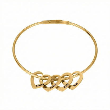 Personalized Hearts Love Bracelet - CLAYCALI