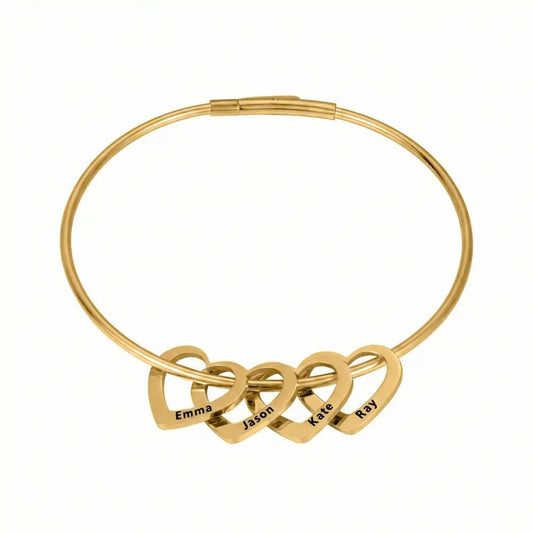 Personalized Hearts Love Bracelet - CLAYCALI