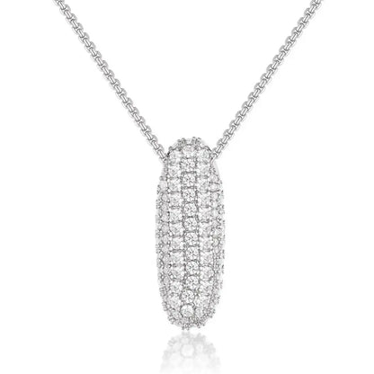 Bubble Initial Diamond Necklace - CLAYCALI