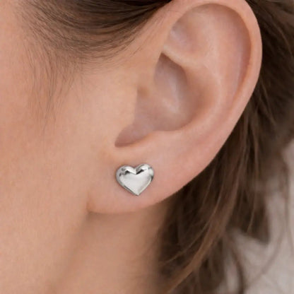 Aria Gold Heart Earrings - CLAYCALI