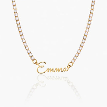 Lumina Signature Name Tennis Necklace - CLAYCALI