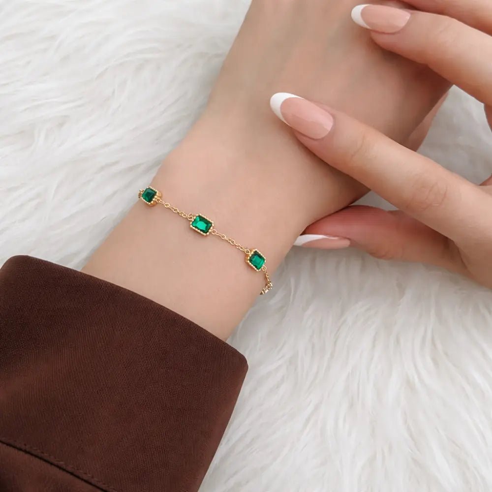 Cleo Emerald Bracelet - CLAYCALI