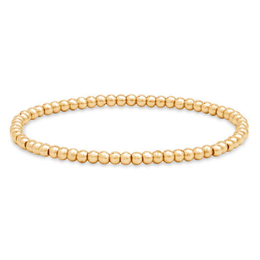 3MM Gold Bead Bracelet