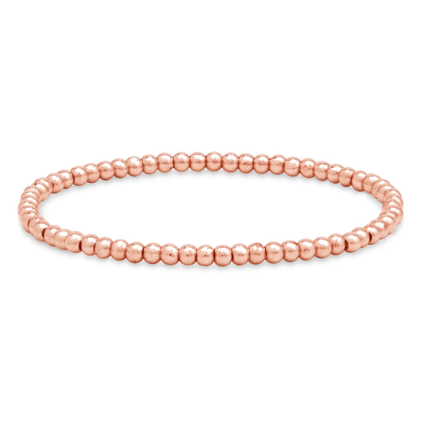 3MM Rose Gold Bead Bracelet