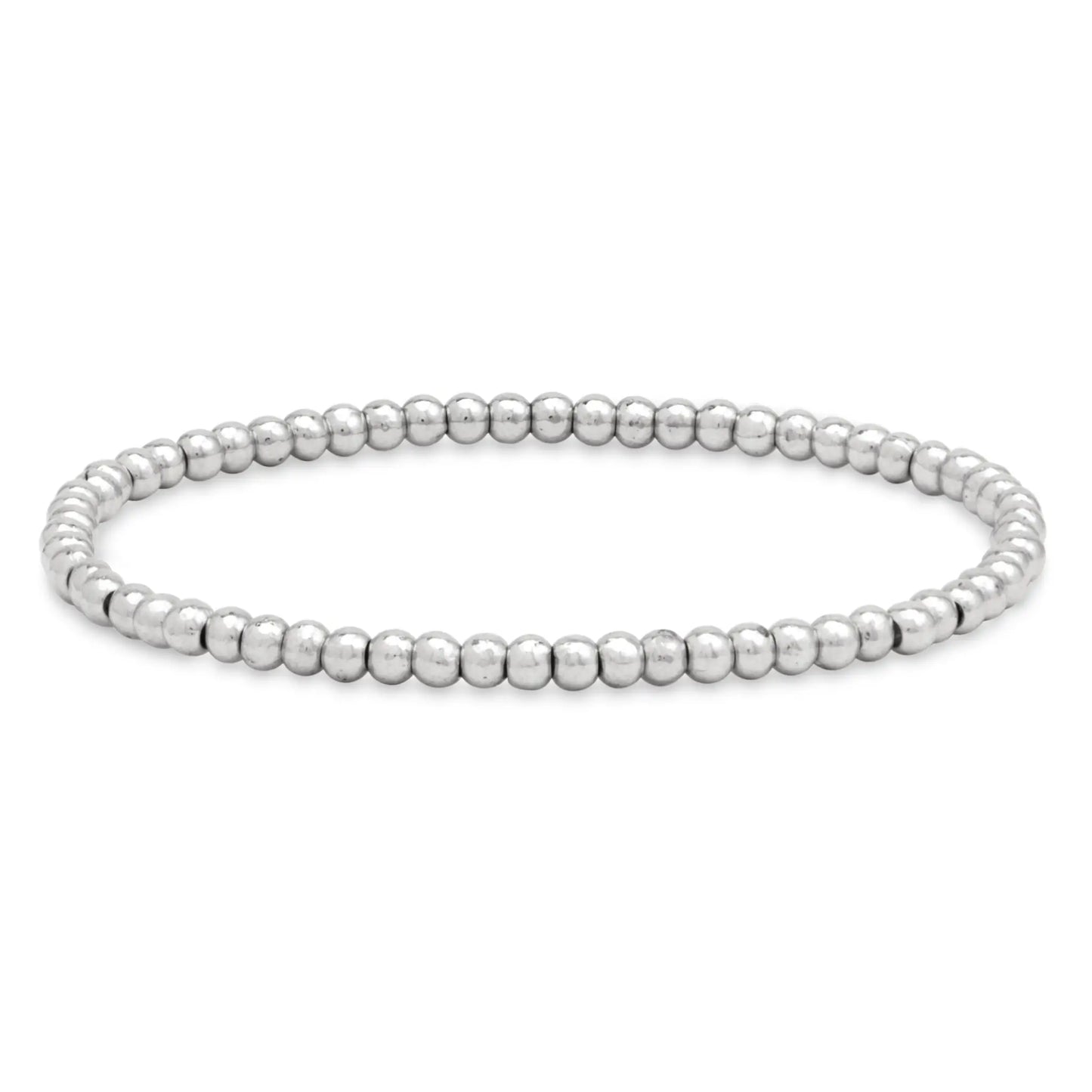 3MM Silver Bead Bracelet