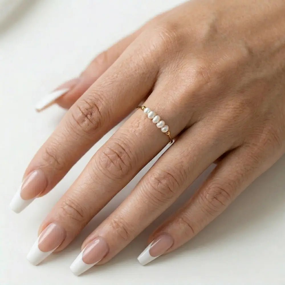 Lily Freshwater Pearl Gold Ring - CLAYCALI