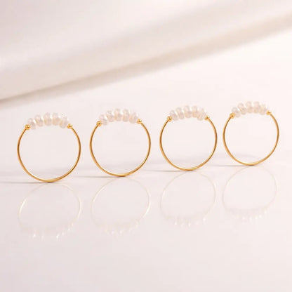 Lily Freshwater Pearl Gold Ring - CLAYCALI