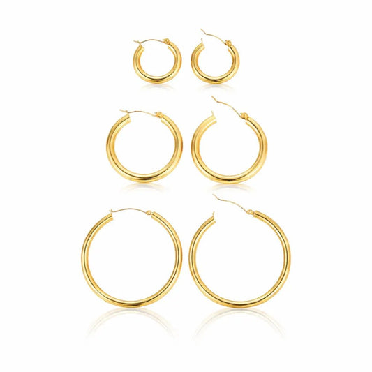 Luna Round Hoops - CLAYCALI