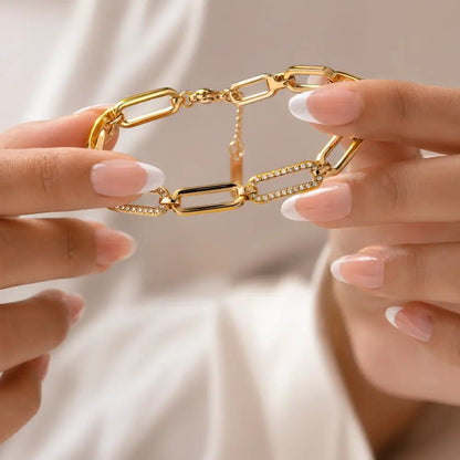 Estelle Diamond Chain Bracelet - CLAYCALI