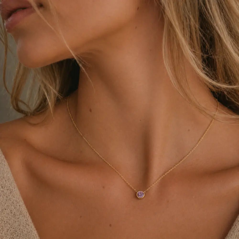 Eliana Birthstone Necklace - CLAYCALI