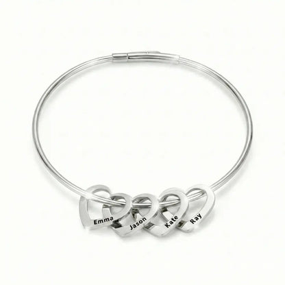 Personalized Hearts Love Bracelet - CLAYCALI