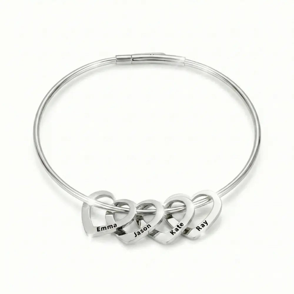 Personalized Hearts Love Bracelet - CLAYCALI