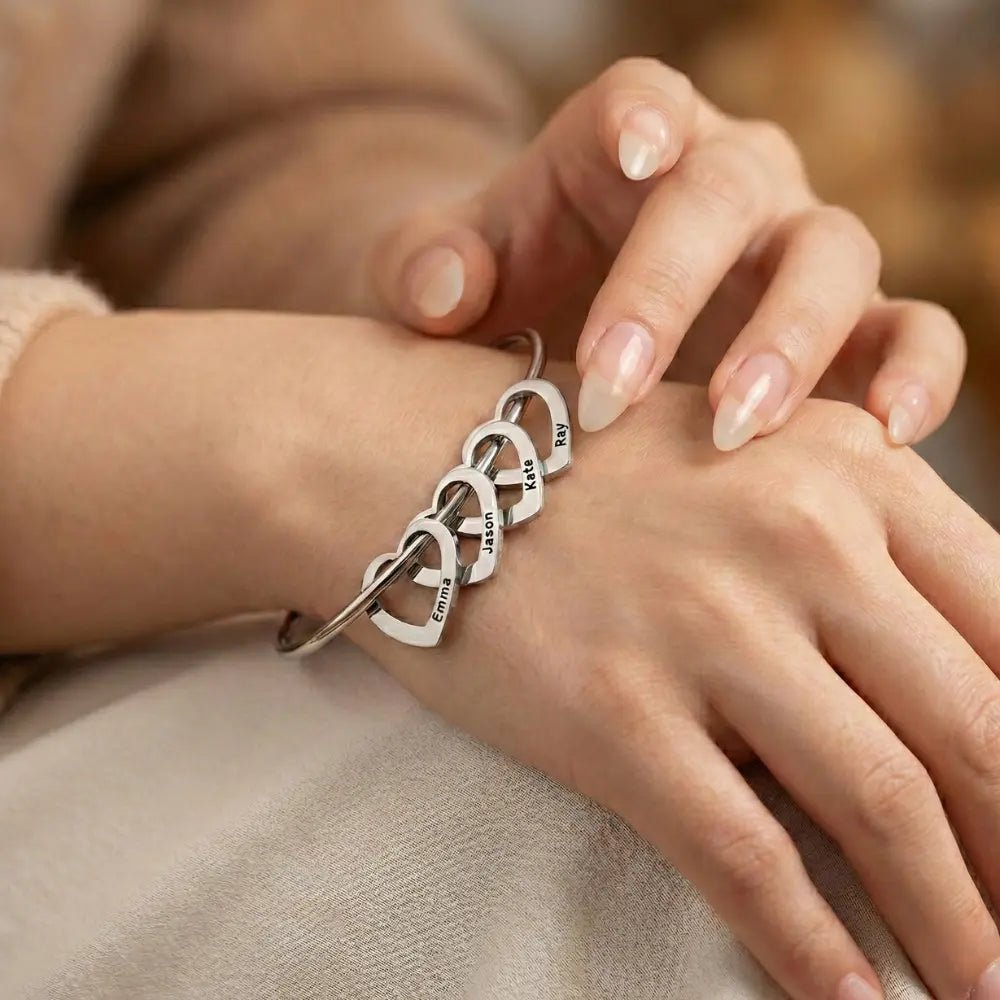 Personalized Hearts Love Bracelet - CLAYCALI