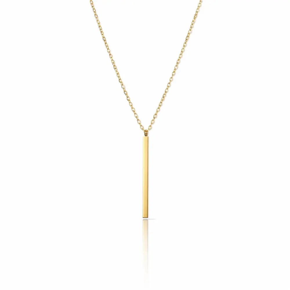 Linea Gold Bar Necklace - CLAYCALI