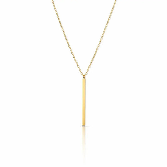 Linea Gold Bar Necklace - CLAYCALI