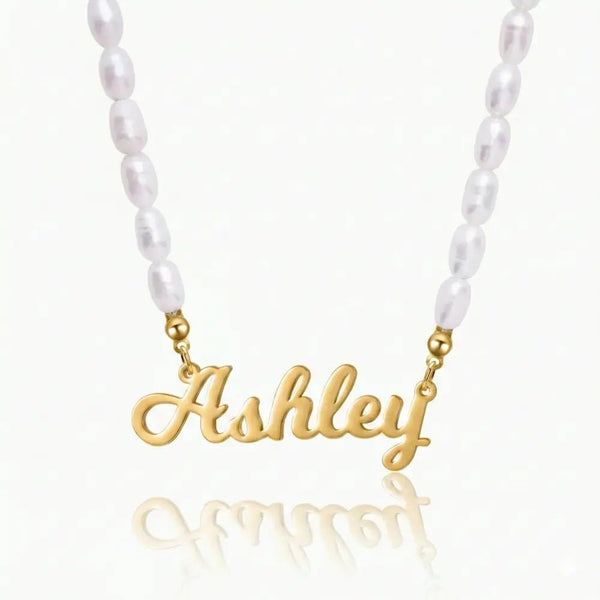 Statement Custom Name Pearl Necklace