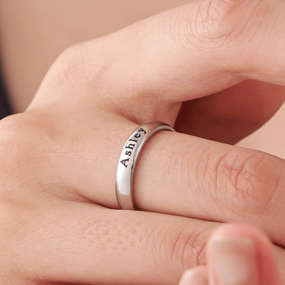Claycali Stackable Name Ring