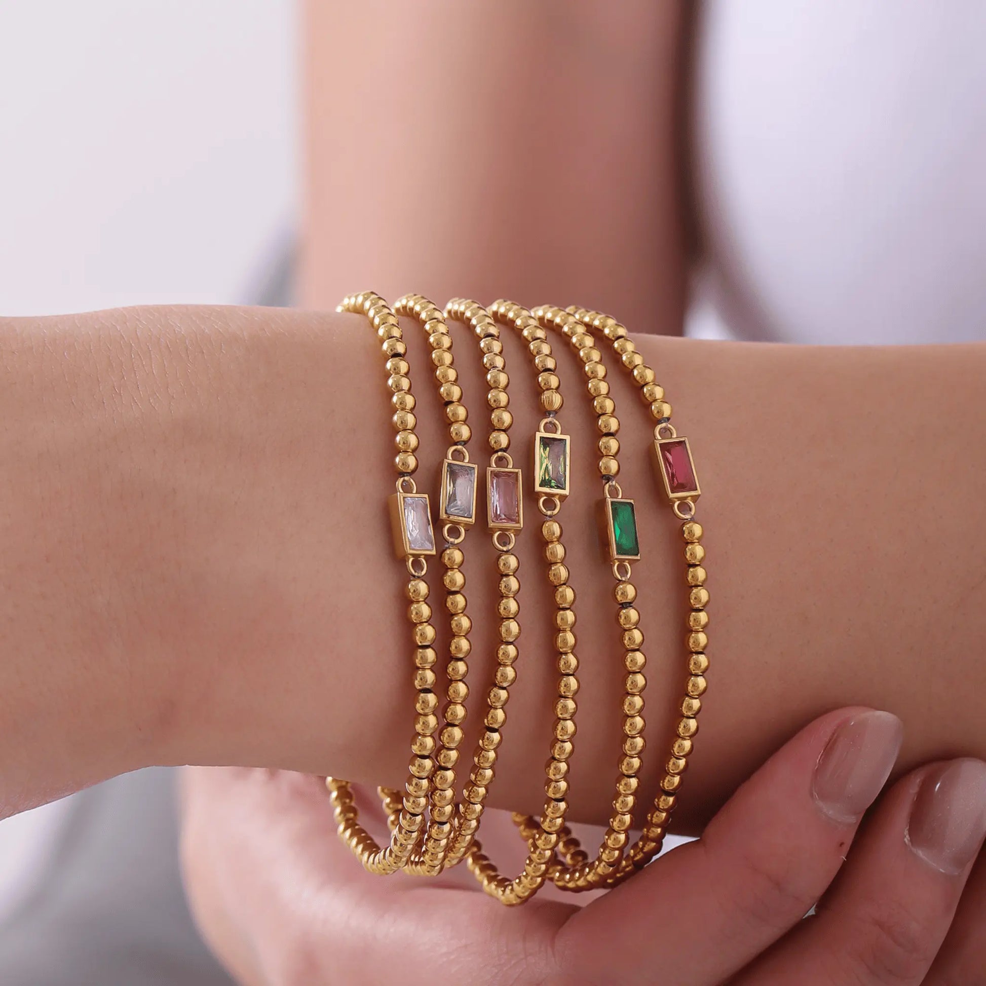 Beaded Birthstone Bracelet - CLAYCALI