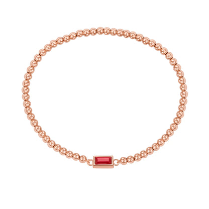 Beaded Birthstone Bracelet - CLAYCALI