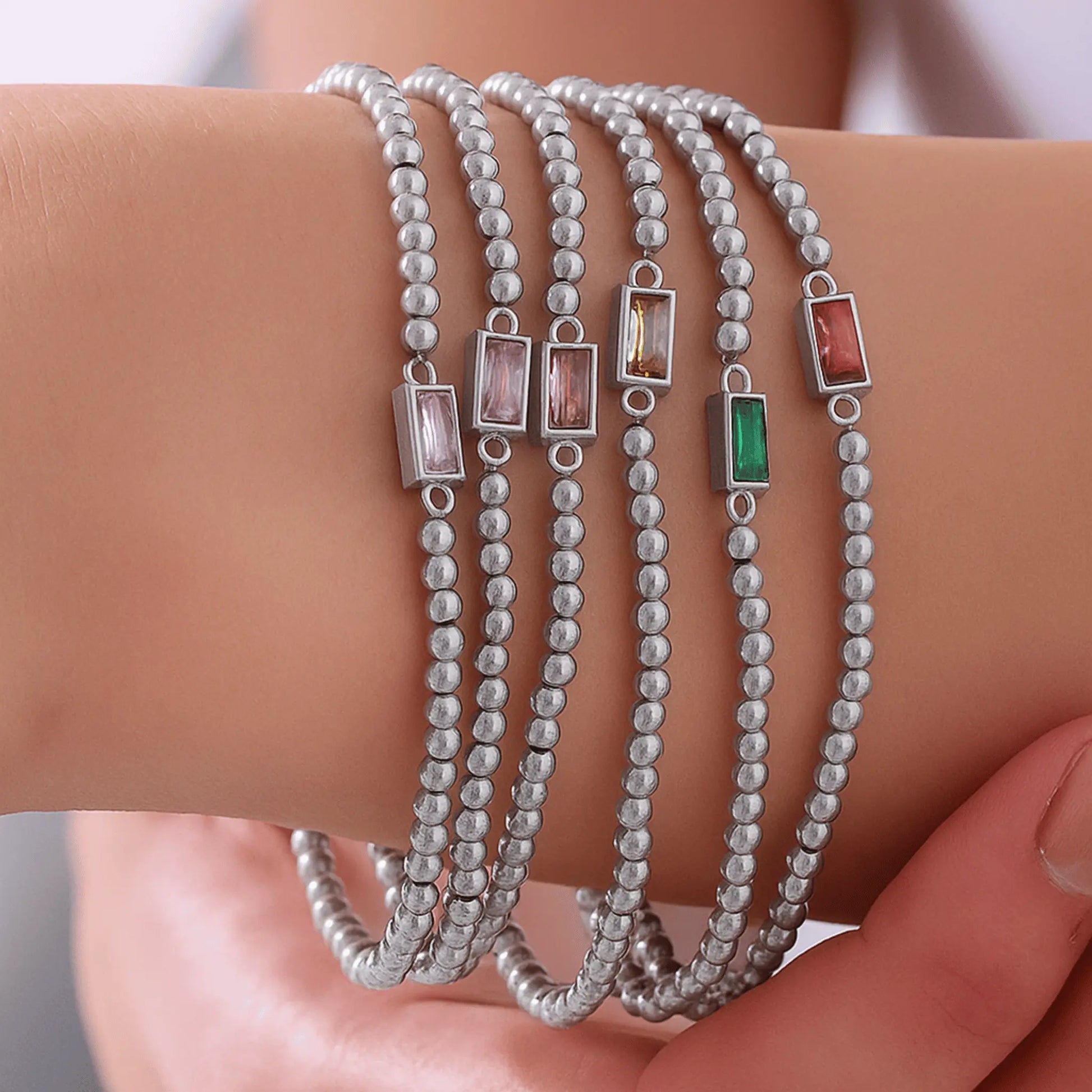 Beaded Birthstone Bracelet - CLAYCALI
