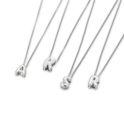 Bubble Initial Charm Necklace - CLAYCALI