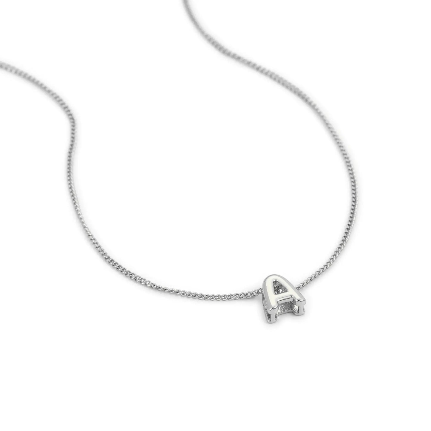 Bubble Initial Charm Necklace - CLAYCALI
