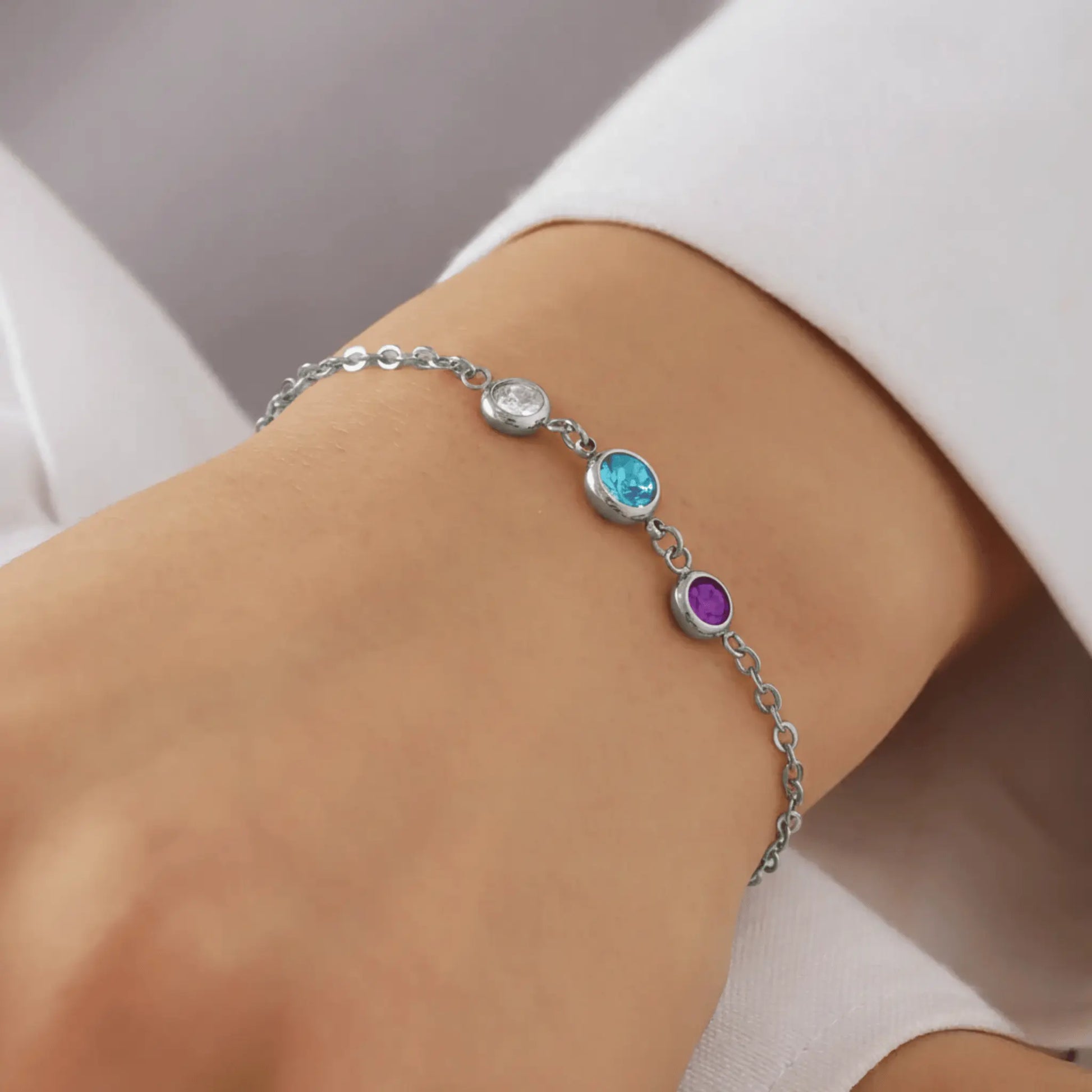 Personalized Birthstone Bracelet - CLAYCALI