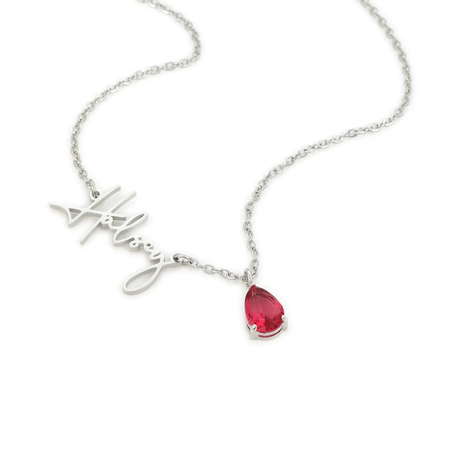 Signature Name And Birthstone Necklace - CLAYCALI