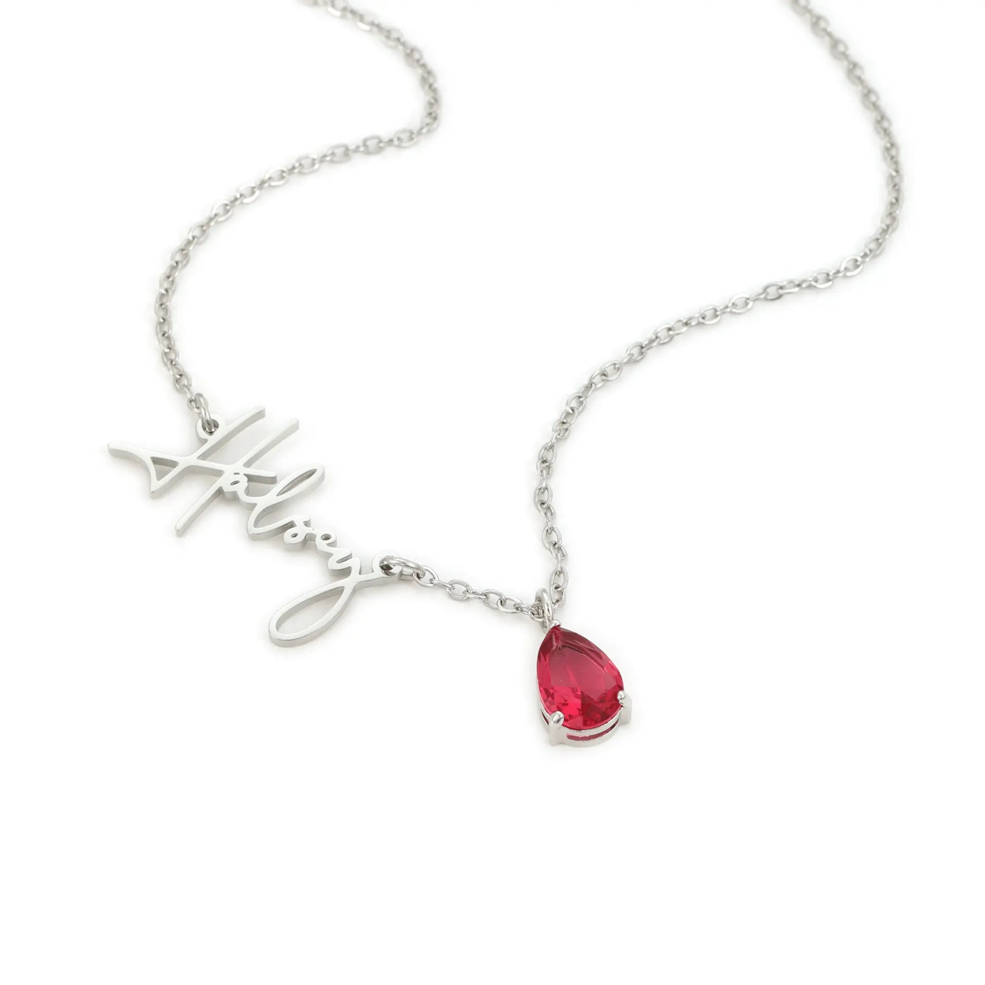 Signature Name And Birthstone Necklace - CLAYCALI
