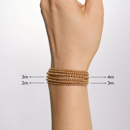 433 Gold Bead Bracelet Stack