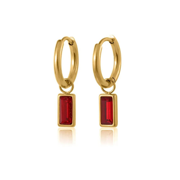 Claycali Birthstone Hoops