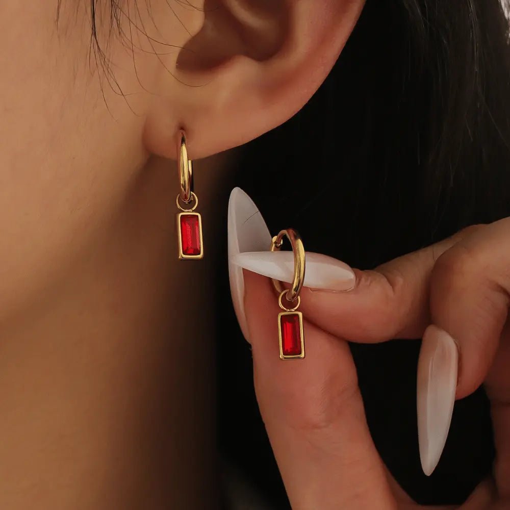 Claycali Birthstone Hoops - CLAYCALI