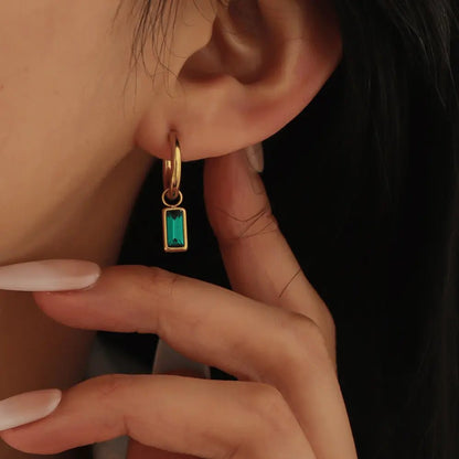 Claycali Birthstone Hoops - CLAYCALI