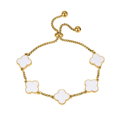 Mother Of Pearl Clover Bracelet - CLAYCALI