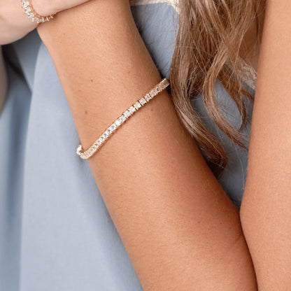 18k Gold Tennis Bracelet - CLAYCALI