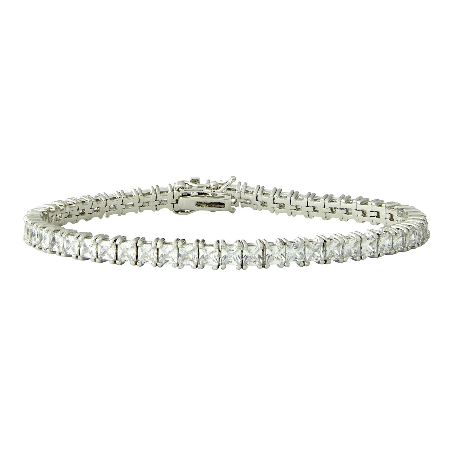 18k Silver Tennis Bracelet - CLAYCALI