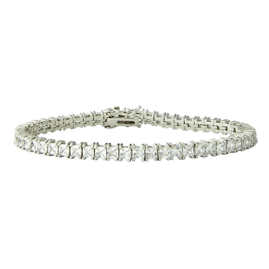 18k Silver Tennis Bracelet