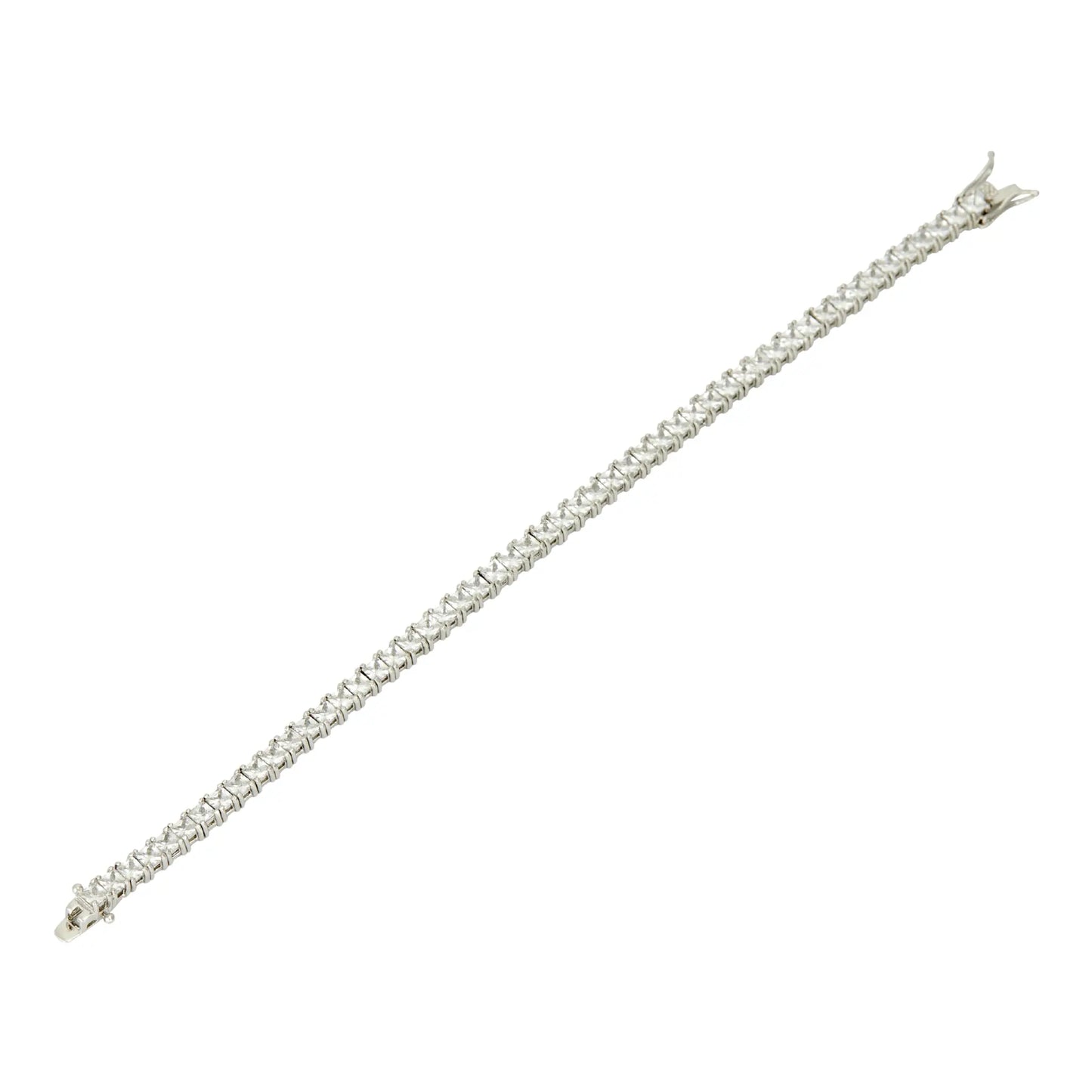 18k Silver Tennis Bracelet - CLAYCALI