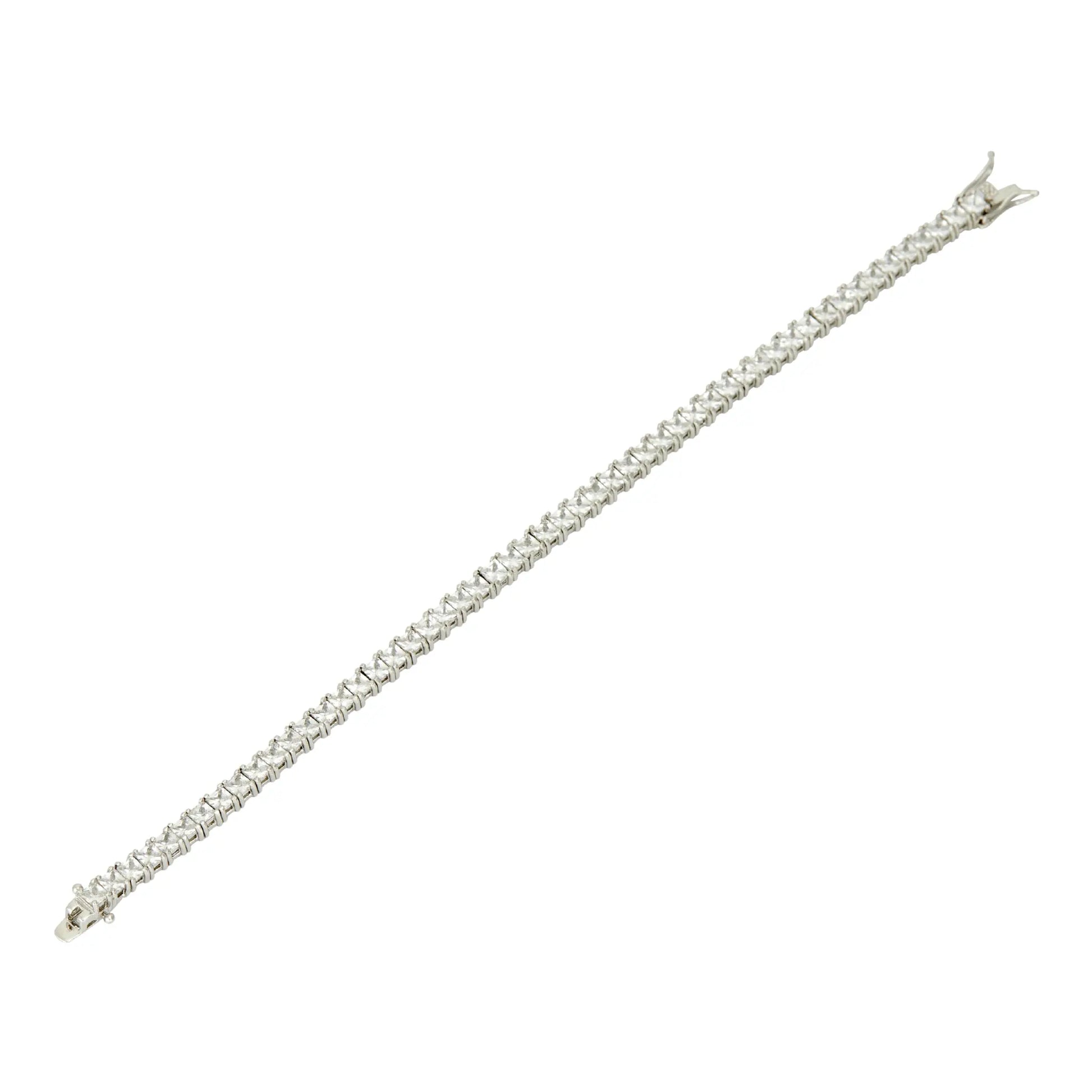 18k Silver Tennis Bracelet - CLAYCALI