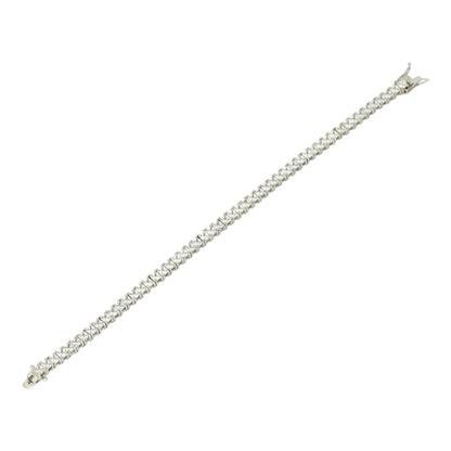 18k Silver Tennis Bracelet - CLAYCALI